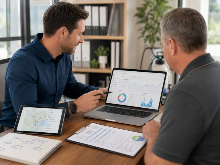 Pest control SEO strategy meeting